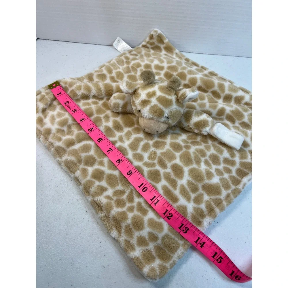 Carters Giraffe Security Blanket Plush Lovey Spotted Tan Cream Pacifier Holder